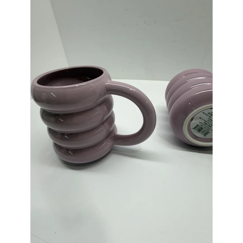 14oz Stoneware Artisan Mug Set Purple - Room Essentials: Coffee Cup, Microwave &